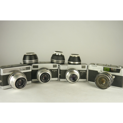 6045 - Three Werra 35mm film cameras and a Petri 7s (4)