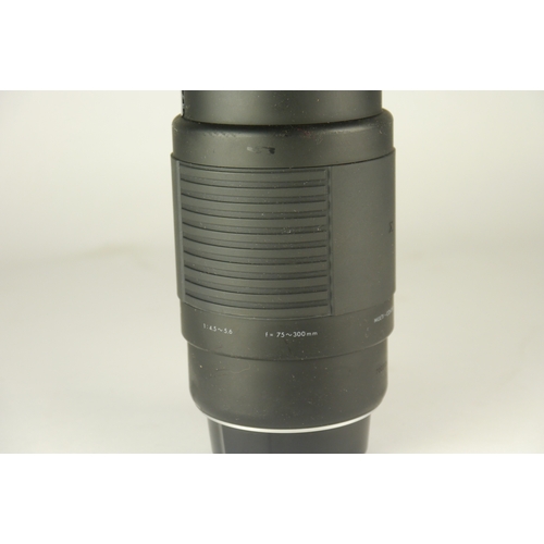 6088 - A Canon EOS 1000F 35mm SLR w/Canon Zoom lens EF 35-80mm F4-5.6 & Sigma 75-300mm f/4.5-5.6 Zoom Lens ... 