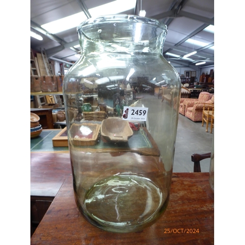 2459 - A hand thrown glass vase