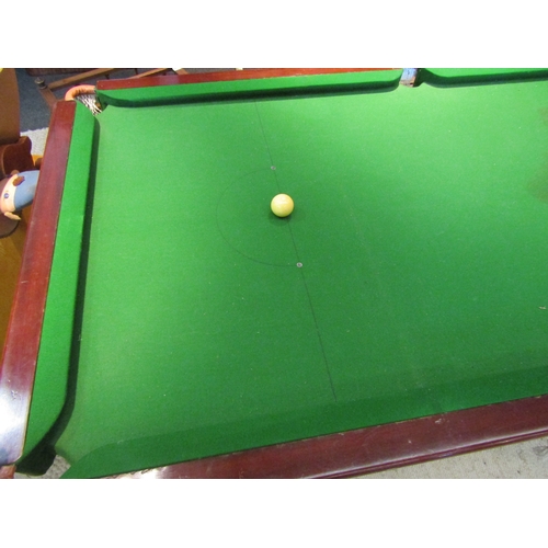 1093 - An Ascott & Ascott snooker table a/f with three section tabletop cover, triangles and a set of pool ... 