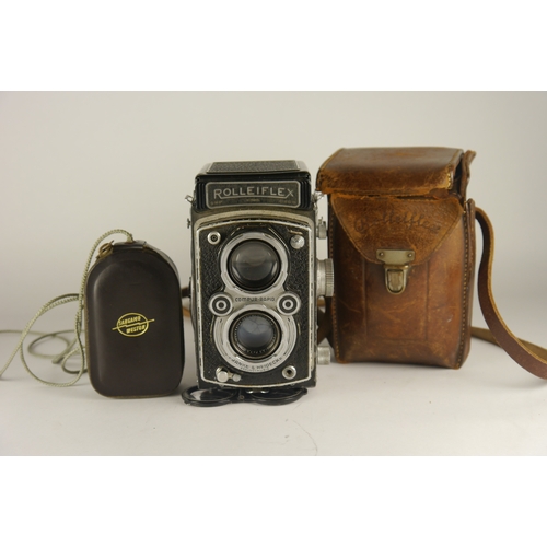 6003 - A Rolleiflex Automat Model 3 TLR Medium format camera w/ Tessar 3.5 7.5cm Carl Zeiss lens & a Weston... 