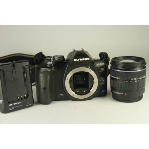 6015 - A Olympus E-510 Digital SLR camera w/ Olympus M.Zuiko Digital  F/3.5-5.6 14-42mm lens & Olympus BCM-... 