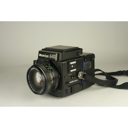 6006 - A cased Mamiya 645 Super TL Medium Format 120 film camera w/Mamiya-Sekor C 80mm f2.8 lens & Mamiya S... 