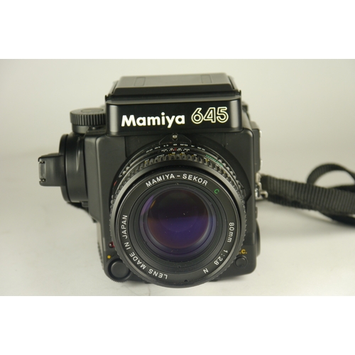 6006 - A cased Mamiya 645 Super TL Medium Format 120 film camera w/Mamiya-Sekor C 80mm f2.8 lens & Mamiya S... 