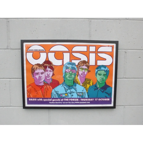 7583 - An Oasis framed limited edition vintage art print for the Forum designed by the artist Gander, signe... 