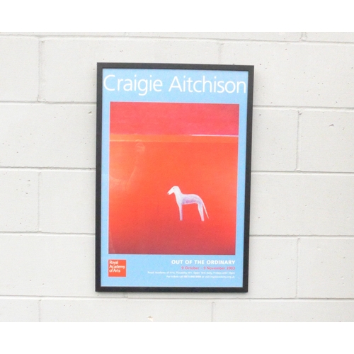 7547 - A Craigie AItchison framed original art exhibition poster from 2003 “Out of the ordinary”. 74.5cm x ... 