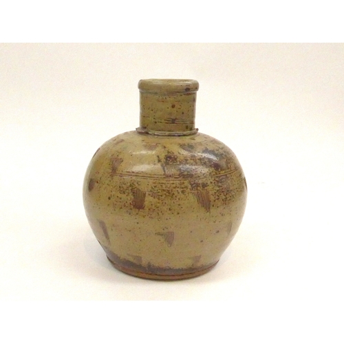 7101 - PHIL ROGERS (1951-2020) A studio pottery vase of bulbous form , impressed potters seal to base. 20.5... 