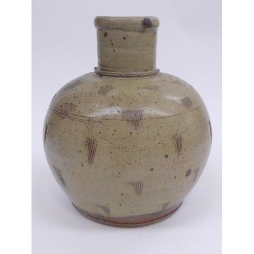 7101 - PHIL ROGERS (1951-2020) A studio pottery vase of bulbous form , impressed potters seal to base. 20.5... 