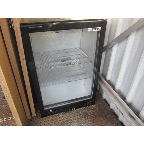 3184 - An Empire commercial wine fridge with keys.  DTI Failure: Please see information pages