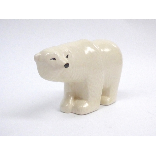 7164 - A Lisa Larson Swedish art pottery figure of a Polar Bear for Gustavsberg Pottery, signed to base, 9.... 