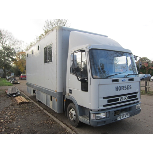 3424 - R934 VVU.  1997 Iveco horsebox van.  5861cc diesel.  MOT until 30.11.2024.  V5, keys and plating cer... 