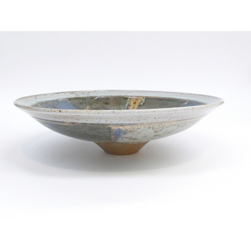 7129 - MICK ARNUP (1923-2008) A studio pottery pedestal bowl painted design , painted  mark underside 32.5 ... 