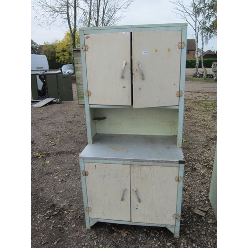 3447 - A 1950's 'Natty Homes' painted metal full-height kitchen cabinet