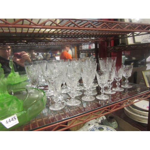 4446 - A quantity of Edinburgh glassware. Wine glasses of various sizes, sherry etc