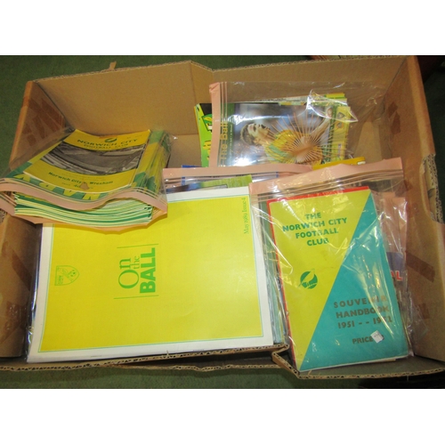 4157 - Two boxes of mainly Norwich football programmes ranging from the 1950s to 2000s