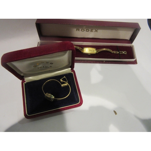 4397 - A lady's 9ct gold Rotary wristwatch and a lady's Rodex wristwatch (2)