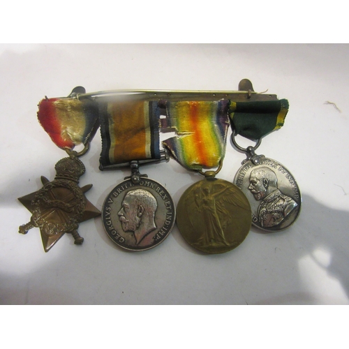 4405 - Four WWI medals presented to H. BELL - A 1914-15 200135 L.Cpl. H. Bell Yorks:L.I. - George V 1914-18... 