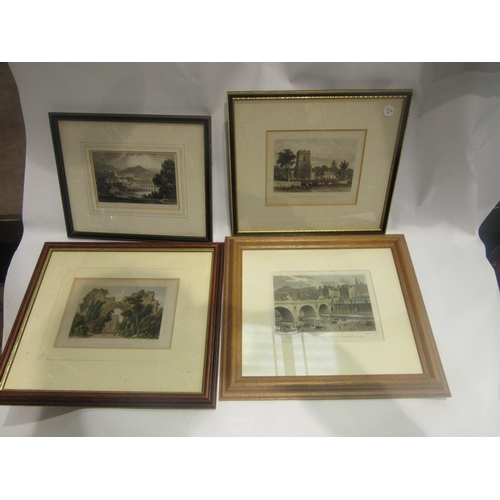 4426 - Five engravings and pencil pictures including Edinburgh and Venice, framed and glazed