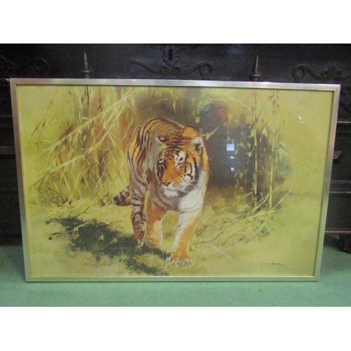 4112 - A Leonard Pearman print of Bengal Tiger, framed and glazed, 53cm x 83cm image size together with a G... 