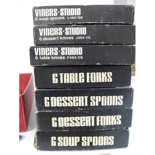 7363 - A collection of Viners studio range of cutlery designed by Gerald Benney, some in original boxes plu... 