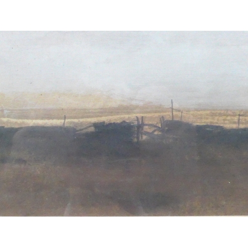 7601 - ROGER CECIL (1942-2015) Oil on paper, extensive landscape, signed lower left in pencil. Provenance: ... 