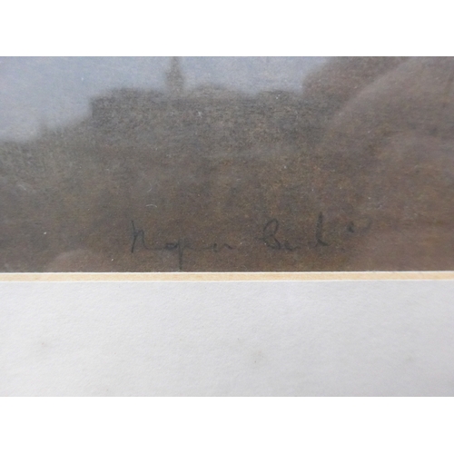 7601 - ROGER CECIL (1942-2015) Oil on paper, extensive landscape, signed lower left in pencil. Provenance: ... 