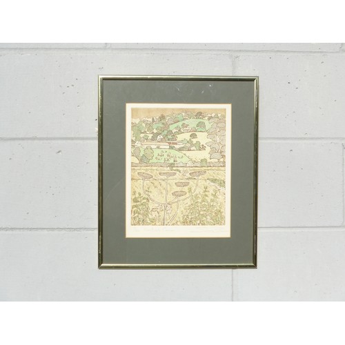 7565 - SIMON PALMER (b.1956) A framed and glazed limited edition etching - 'Kentish Corner'. No.19/50, penc... 