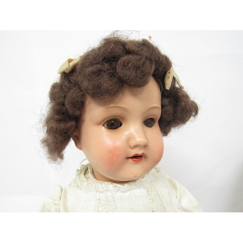 9322 - Two early 20th Century German dolls to include Armand Marseille bisque head girl with brunette wig, ... 