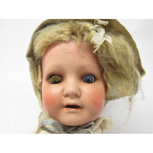 9322 - Two early 20th Century German dolls to include Armand Marseille bisque head girl with brunette wig, ... 