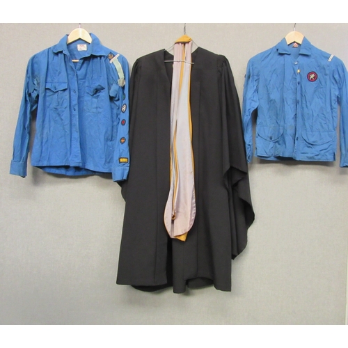 1058 - 1960's part Girl Guide and Brownie uniforms, two pairs of girl's vintage jodhpurs, a 1970's universi... 