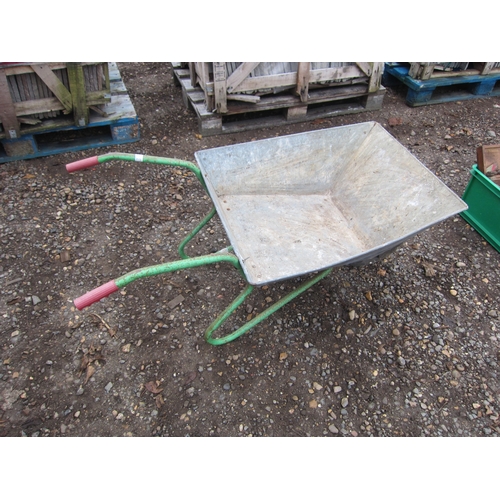 3489 - A galvanised wheelbarrow