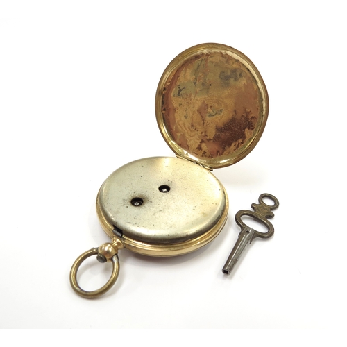 9303 - A gold cased pocket watch, 28.6g total