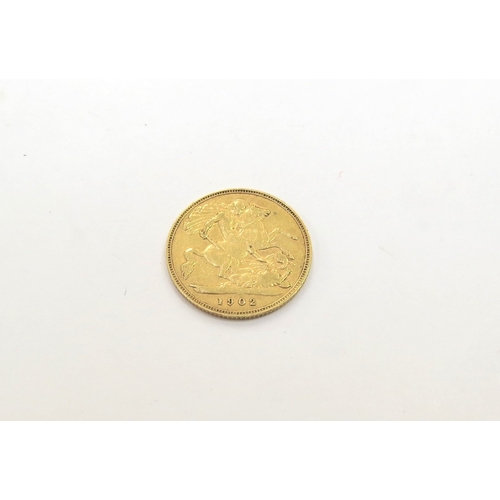 9408 - A 1902 gold half sovereign