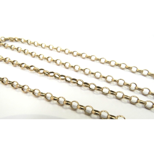 9259 - A 9ct gold belcher chain, 66cm long, 4.9g