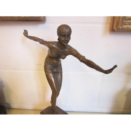 1014 - An Art Deco bronze of female dancer. After D.H Chiparus. 47cm overall height