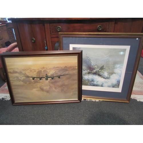 1092 - Three large military aircraft prints, two Gerald Coulson, each 52cm x 73cm image size, and Frank Wat... 