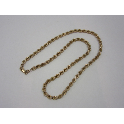 1593 - A 9ct gold rope twist necklace, 26.8g