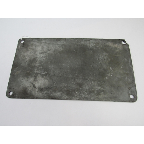 8023 - A cast alloy cabside plate - reputedly from locomotive TY45 398, dated 1950, corner a/f 39.5 x 21cm