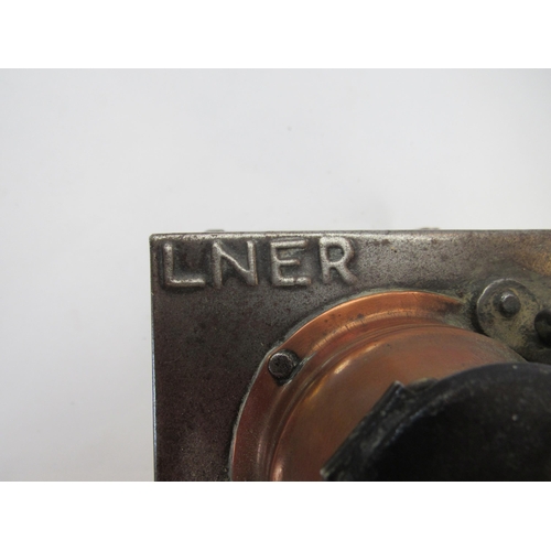 8039 - An LNER signal lamp interior with brass plate showing 'Howsham'