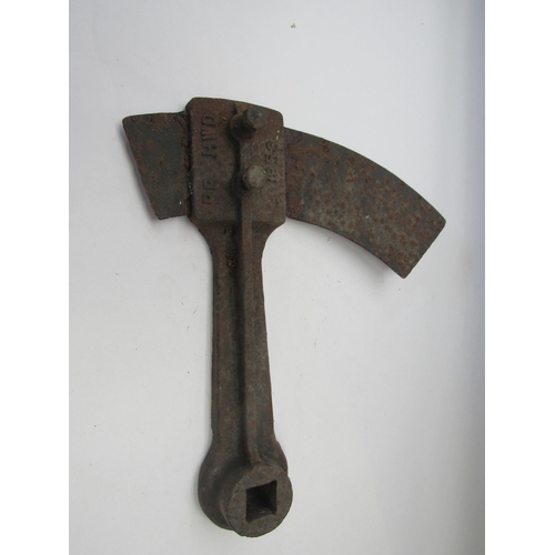 8061 - A cast BR lever frame weight/ground signal