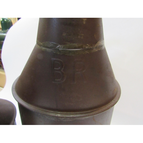 8186 - Two BR oil containers, tallest 40cm