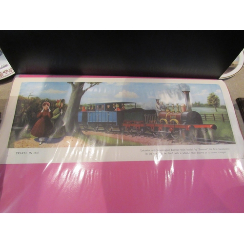 8203 - A folder containing various loose carriage prints including 'Old Station at Derby', 'North London Ra... 