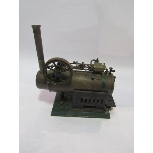 8207 - A Josef Falk overtype spirit fired horizontal steam engine, comprising of a horizontal boiler, flywh... 