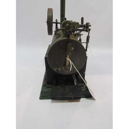 8207 - A Josef Falk overtype spirit fired horizontal steam engine, comprising of a horizontal boiler, flywh... 