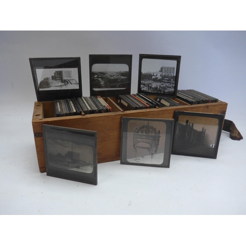 8334 - A quantity of lantern slides including Norwich related including Guild Hall 1766, Bigods Tower, Asse... 