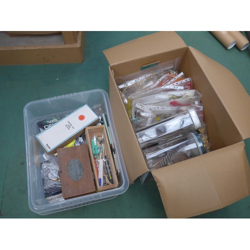 8346 - Two boxes of fly tying equipment and materials