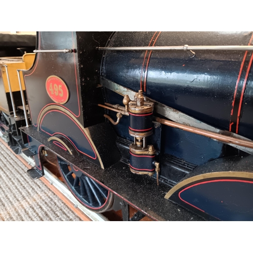 8220 - A well built 7¼” 2-4-0 coal-fired T26 (later E4) class steam locomotive and tender No.495, finished ... 