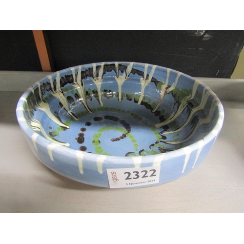 2390 - A blue drip glazed bowl