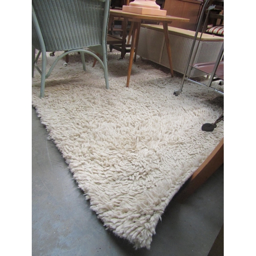 2420 - A Berber Natural wool rug wth deep shag-pile, 170 x 230cm