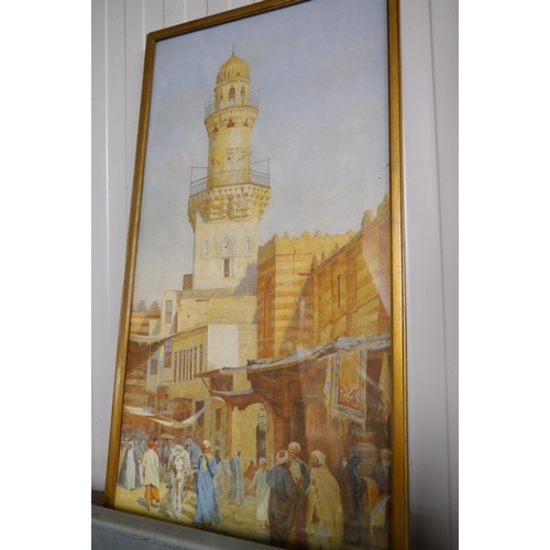 2104 - After OTTO PILNY - two framed and glazed prints, Middle Eastern scenes